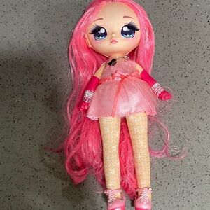 Glamorous Pink Doll with Long Hair